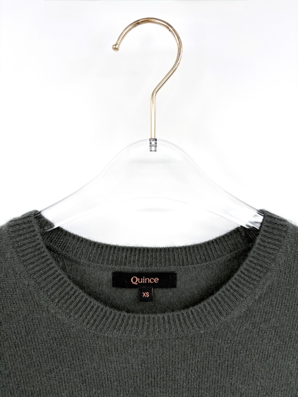 QUINCE Mongolian Cashmere Crewneck Sweater in Moss Green XS - Picture 4 of 8
